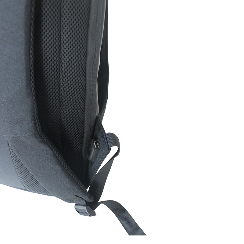 Tilpasset logo miljøvenlig rygsæk Vandtæt dybgrøn RPET-materiale USB-opladning Laptop med rejse rygsæk
